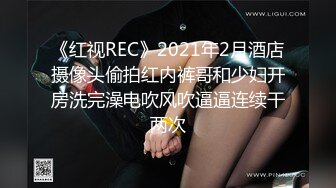 《红视REC》2021年2月酒店摄像头偷拍红内裤哥和少妇开房洗完澡电吹风吹逼逼连续干两次